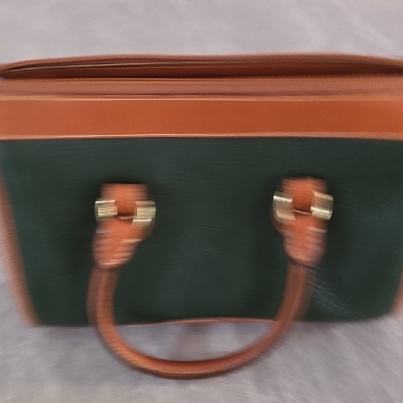Dooney & Bourke Green and Brown Satchel Vintage Clean Inside Very Good Condition - Picture 5 of 12